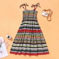 thumbnail image 2 of Girls Casual Summer Floral Beach Wear Boho Dress Spaghetti Strap Sundress, 2 of 6
