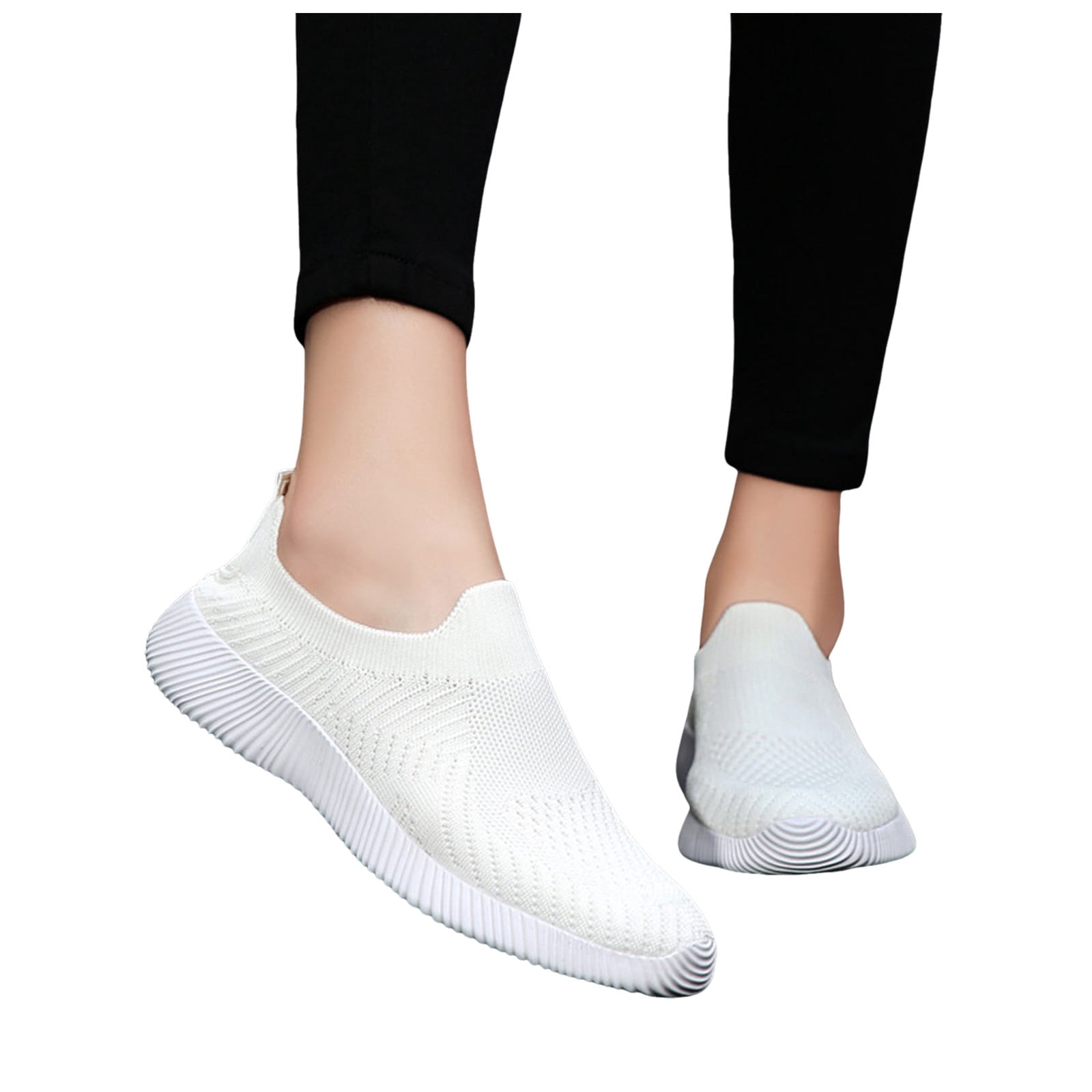 CHENge Sneakers for Women White Relaxed Fit Lightweight Wide Toe Box Minimalist Womens Hiking Shoe Gym Workout Shoes Breathable Mesh Walking Sneakers