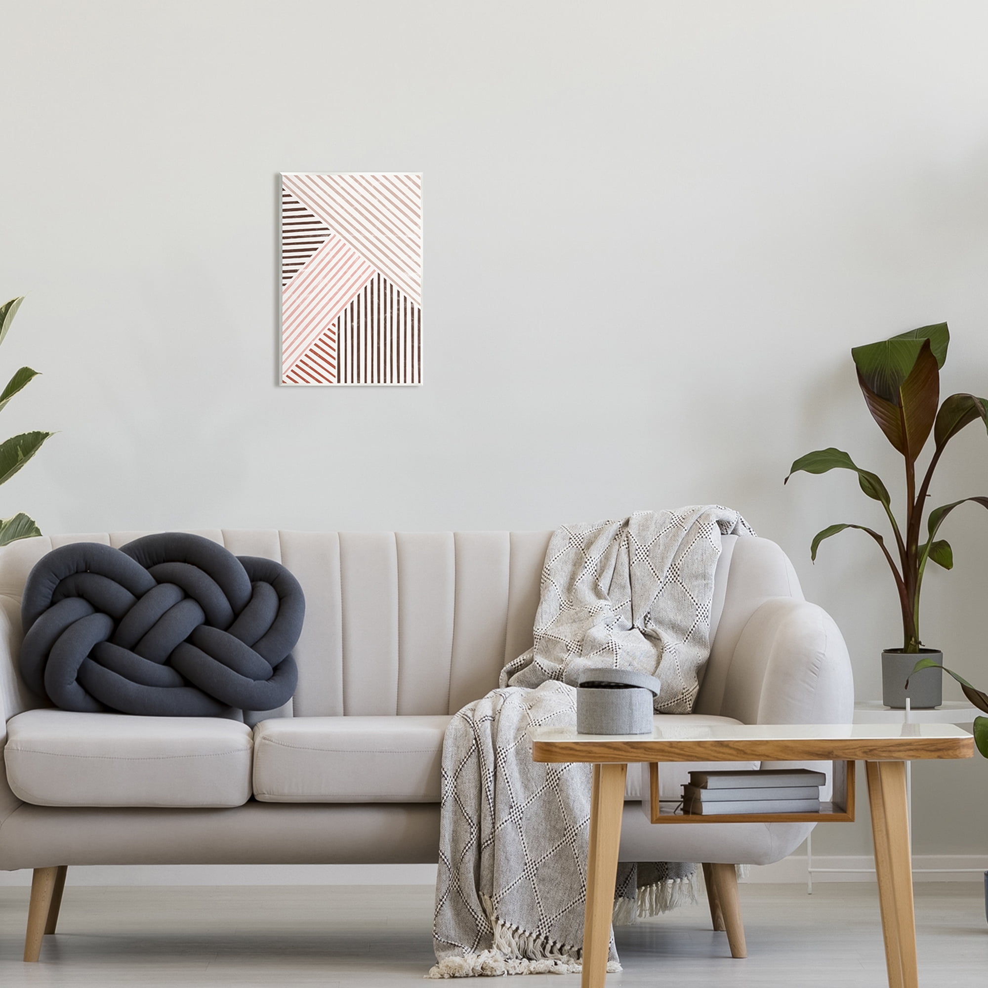 Stupell Alternating Stripes Earth Tones Abstract Painting Wall Plaque Unframed Art Print Wall Art
