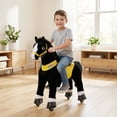 thumbnail image 2 of PonyCycle Ride-On Horse Toy for Kids, No Battery Riding Toy with Hand Brake, Indoor Outdoor Use, Ages 4-7, Black, E438, 2 of 10