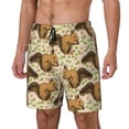 thumbnail image 2 of Daiia Retro Squirrel Mens Swim Trunks Swim Shorts Quick Dry Swim Shorts with Mesh Lining Pockets-Medium, 2 of 9