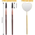 thumbnail image 2 of POCMKO Large Heart Lash Mirror, 5.6cm x 5.3cm, Stainless Steel, Gold, Frameless, Handheld, Romantic Style, Lash Extension Mirror, 2 of 6