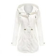 thumbnail image 1 of 2024 New Cotton Coat Women's Spring Autumn Jacket Zipper Loose Drawstring Windbreaker, 1 of 6