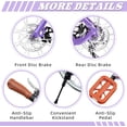 thumbnail image 4 of 26 inch Beach Cruiser Bike for Women, Akaber 7 Speed Womens Commuter Bicycle with Rattan Basket, Lightweight Adults Bikes, Purple, 4 of 9