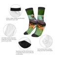 thumbnail image 3 of Sikiie Chaussettes Mi-Mollet pour Enfants Imprimé Grenouille Arbre aux Yeux Rouges, Chaussettes Haute Élasticité Absorbant la Sueur, Accessoires de Vêtements pour Garçons et Filles de 6 à 10 Ans, 3 of 5