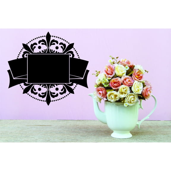 Wall Decal : Fancy Silhouette Design 16x16 Inches