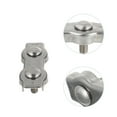 thumbnail image 2 of TAILTOSS 4Pcs Steel Wire Clip for Wire Rope Flat Bolt Structure Silver Securing Loads, 2 of 7