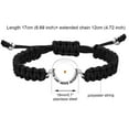 thumbnail image 7 of Uloveido Handmade Black Braided Rope Bracelet with Round Mustard Seed, Engraved Faith Can Move Mountains Bracelet (Black), 7 of 7