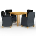 thumbnail image 1 of vidaXL 5 Piece Garden Dining Set Dark Grey, 1 of 12