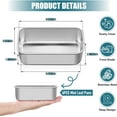 thumbnail image 2 of Set 6 Moldes Mini para Pan de Acero Inoxidable 6.3x3.5" Sin Recubrimiento, Apto para Horno, Air Fryer y Lavavajillas, 2 of 5