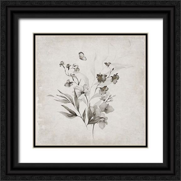 Jill, Susan 12x12 Black Ornate Wood Framed with Double Matting Museum Art Print Titled - Vintage Arrangement II