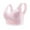 Pink, variant on Gyexs Women's Full Figure Lace Overlay Comfort Sleep Bra Seamless Support Underwire Wireless T-Shirt Vest, Pink, Size XXXL