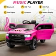 thumbnail image 6 of Chevrolet Tahoe Kids Ride on Car, 12V Powered Ride on Toy with Remote Control, 4 Wheels Suspension, Safety Belt, MP3 Player, LED Lights, Electric Vehicles for Boys Girls, Pink, 6 of 11