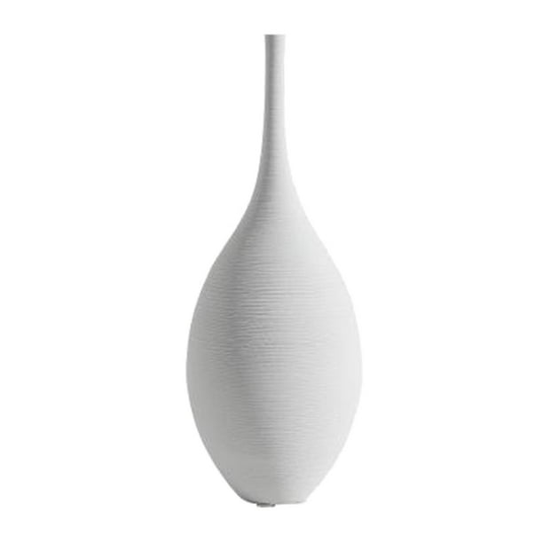 Jarrón de flores moderno hecho a mano Zen Flower Holder Cerámica Alto Bud Jarrón Floral Jarrón B blanco