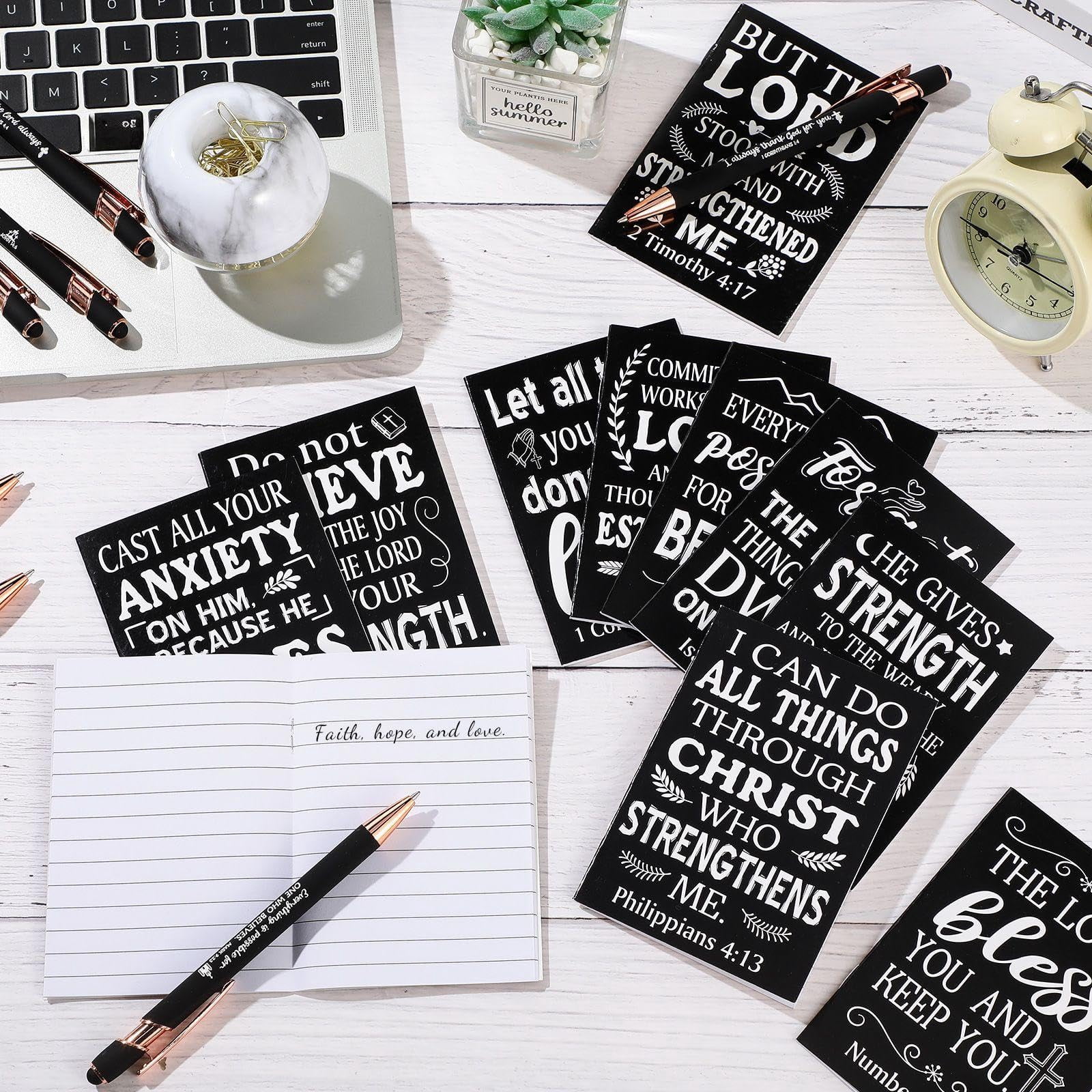 48 Pens Notepads Gifts For Mother's Day Set Ballpoint Pen Notebook Inspirational Quotes Journal Women Motivational Gift (classic Style)