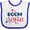 White and Royal, variant on Inktastic 4th of July Boom Y'all with Red White and Blue Stars Boys or Girls Baby Bib