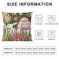 thumbnail image 6 of COMIO Happy Easter Day Colored Eggs Butterfly Flower Spring Blessing Gift Square Throw Waist Pillow Case Decorative Cushion Cover Pillowcase Sofa Lumbar &nbsp;2pc, 6 of 6