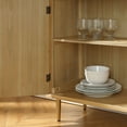 thumbnail image 7 of Art Leon 2 Drawer Console Table Rustic Buffet Cabinet Kitchen Table Pine Wood Finished, 7 of 7
