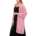 thumbnail image 4 of Clearance! Baberdicy Women Stole Shawl Silk Scarf Wrap Pashmina for Wedding Evening Party Ceremonies Pink, 4 of 5