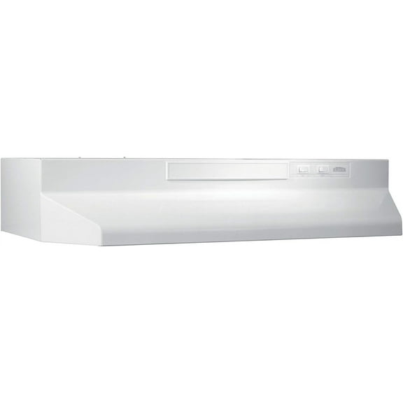 Broan-NuTone F403611 Two Four White 36-inch Under-Cabinet 4-Way Range Hood, with 2-Speed Exhaust Fan and Light