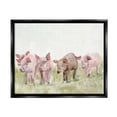 thumbnail image 2 of Stupell Industries Pink Baby Pigs Grazing Farm Grassland Pasture Painting Luster Gray Floating Framed Canvas Print Wall Art, Design by Kamdon Kreations, 2 of 5