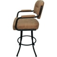 thumbnail image 3 of Swivel Metal Extra Tall Stool 34" Seat - M-110 - Pecan Brown Vinyl - Black, 3 of 4