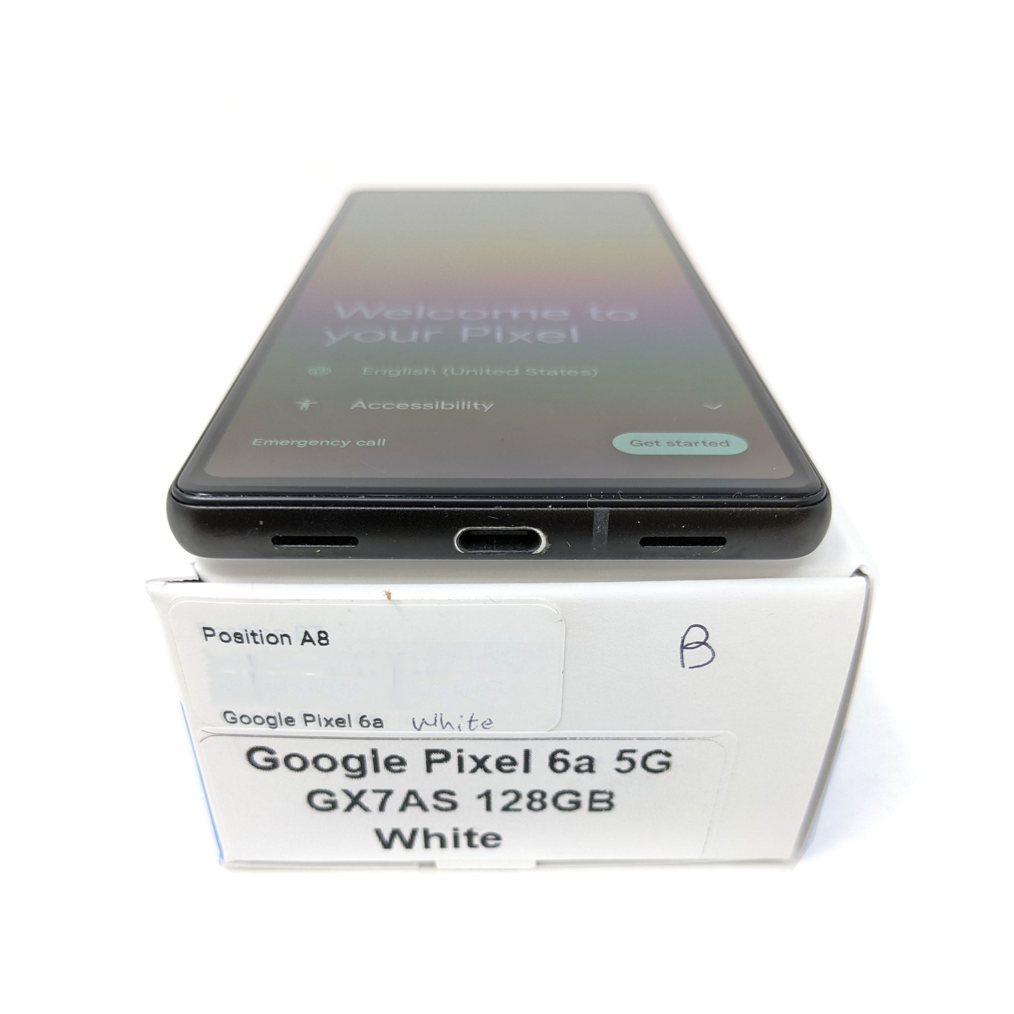 Pre-Owned Google Pixel 6a 5G 128GB GX7AS GSM Factory Unlocked 6.1 in 6GB RAM Phone - Chalk(Good)