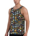 thumbnail image 2 of Fotbe Teeth Pattern Men's Quick Dry Workout Tank Top Gym Muscle Tee Fitness Bodybuilding Sleeveless T Shirt Breathable Workout Shirt-Small, 2 of 9