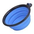 thumbnail image 4 of Comedero para perros portátil, fácil de limpiar, duradero, plegable, para viajes y caminatas, color azul, 4 of 14
