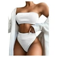 thumbnail image 2 of BONIXOOM Women Bandeau Bandage Bikini Set Push-Up Brazilian Swimwear Beachwear Swimsuit, 2 of 7