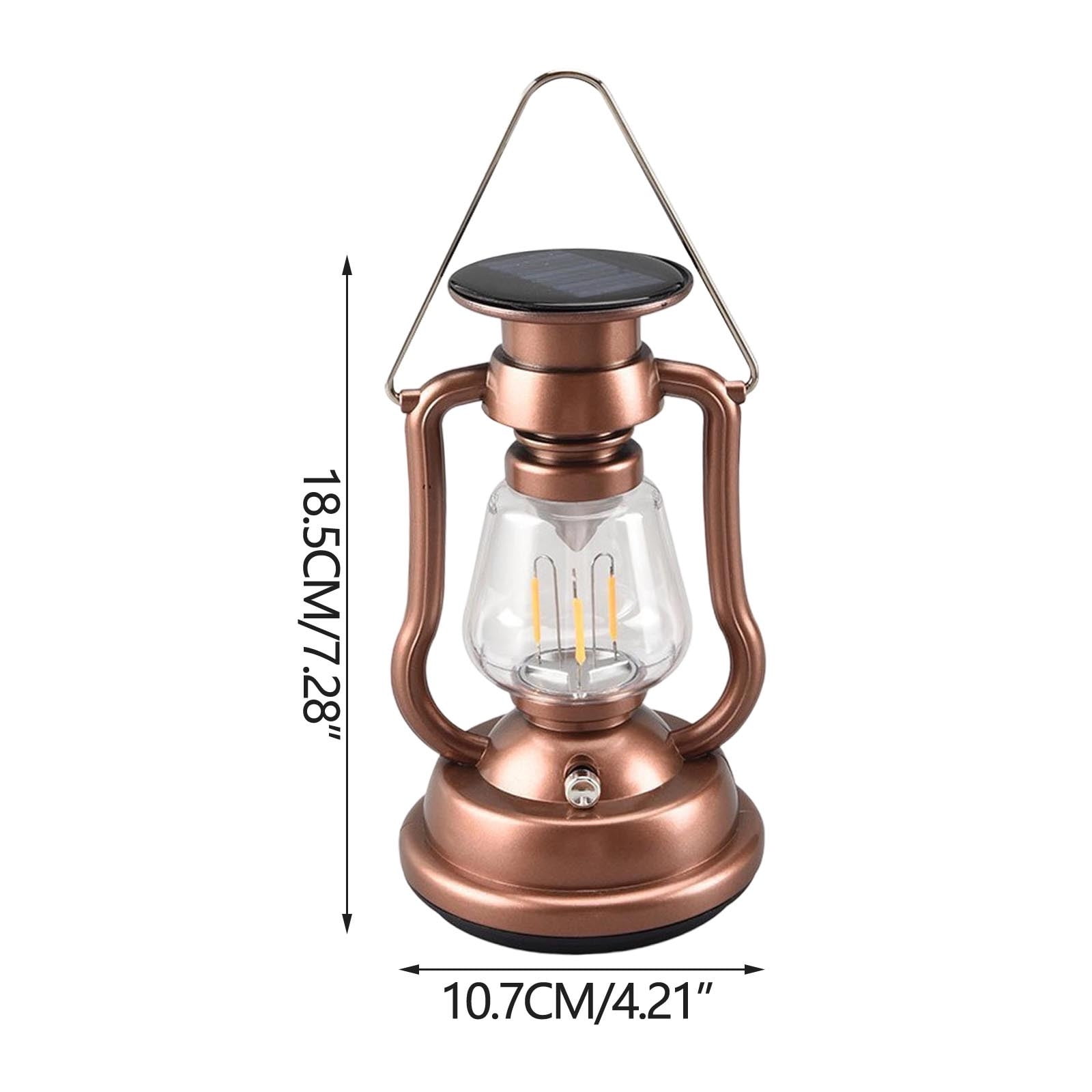 YiJuHui 4pcs Solar Powered Camping Lantern Vintage Style Outdoor Light with Hand Crank USB-C Charging Portable Tent Light for Emergency Hiking