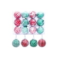 thumbnail image 2 of Shatterproof Christmas Ornaments Painted Vintage Tree Hanging Baubles Decorative Gift Set Holiday Party Multicolor 12 Pack, 2 of 9