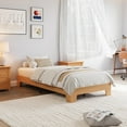 thumbnail image 7 of 10 Inch Twin/Twin XL/Full/Queen/King/California King Size Wood Platform Bed with Wooden Slats, Nature Platform Bed Frame, No Box Spring Needed, Easy Assembly, Minimalist Bedroom Furniture, 7 of 7