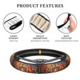 thumbnail image 6 of Goofa Colorful Plant Tiger Pattern Elastic Stretch Steering Wheel Cover,Universal 15 inch, Microfiber Breathable Ice Silk, Anti-Slip, Odorless, Easy Carry, 6 of 8