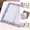 thumbnail image 3 of BYNNIX Flower Pint Hanky Women Cotton Handkerchief Soft and Friendly Pocket Towel for Lady Wedding Party, 3 of 19