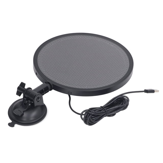 Letrero LED circular para ventana, programable, con desplazamiento, resolución de 48 x 48, 5 V, alimentado por USB