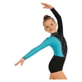 thumbnail image 5 of iiniim Girls 3 Piece Gymnastics Outfits Long Sleeve Leotard with Shorts Hairband Sparkly Ballet Dancewear Green 16, 5 of 7