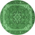 thumbnail image 1 of Ahgly Company Indoor Round Persian Emerald Green Traditional Area Rugs, 8' Round, 1 of 4
