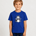 thumbnail image 2 of Boys Graphic T Shirt Cute Cat Playing Drums Music Design Short Sleeve Tee Fun Animal Style 100% Cotton Soft Kids Tops 4-13Y, 2 of 5