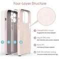 thumbnail image 6 of Liquid Silicone Case for iPhone 13 Pro, [Camera Protection] [Anti Fingerprint] [Wireless Charging] 4 Layer Phone Case Protective Cover, Built-in Microfiber Case Cover, 6.1", Pink, 6 of 14