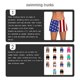 thumbnail image 3 of Greeniant Traje de baño Ajustable Buena elasticidad Piernas de pantalón ensanchadas Pantalones cortos Traje de baño transpirable Diferentes tamaños Deportes acuáticos Bandera nacional SG Greeniant OD020167-52B, 3 of 6