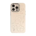 thumbnail image 1 of Funda suave con diseño de gato y flores de dibujos animados para iPhone (blanca, iPhone 16 Pro Max), 1 of 6