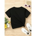 thumbnail image 2 of Birthday Capybara Print T-Shirt for Girls, Casual Crew Neck T-Shirt, Cotton, Slight Stretch, Cartoon Pattern, Summer, Knit Top, Regular Fit, Knit Fabric, 2 of 5