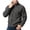 Dark Gray, variant on hoksml Men Solid Stand Collar Half Zip Fleece Sweatshirt with Pocket Casual Daily Outdoor Wear Everyday Comfort