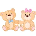 thumbnail image 2 of Teddy Bears Love Wall Decal Wallmonkeys Peel and Stick Graphic (36 in W x 32 in H) WM497362, 2 of 4