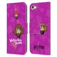 thumbnail image 1 of Head Case Designs Officially Licensed Harry Potter Deathly Hallows I Hermione Ron Spell Leather Book Wallet Case Compatible with Apple Touch 6th Gen / Touch 7th Gen, 1 of 6