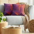 thumbnail image 5 of Ambesonne Music Throw Pillow Cover 2 Pack, Abstract Volumes Bar Motif, 18", Plum and Burnt Sienna, 5 of 7