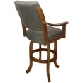 thumbnail image 2 of Solid Wood Bar Stool Casa Melina 30" Seat - Plumley Cocoa Fabric on Honey Frame, 2 of 3