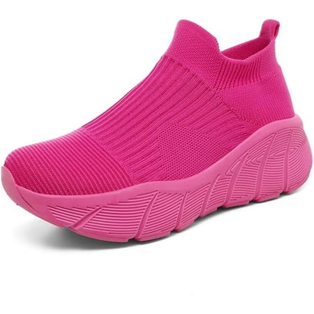 Women s Slip on Walking Shoes Non-slip Comfortable 6cm Thick Sole Cushioning Fashion Sneakers Loafers Plus Size