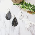 thumbnail image 3 of harmtty 1 Pair Earrings Eye-catching Simple Smooth All Match Lightweight Teardrop-shaped Marble Granite Texture Earrings for Daily Wear, 3 of 7